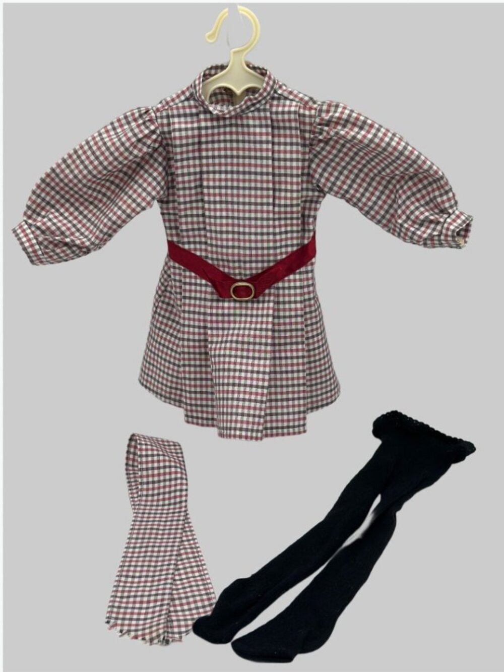 Vintage 1994 Pleasant Company American Girl Samantha Meet Dress Tights Ribbon